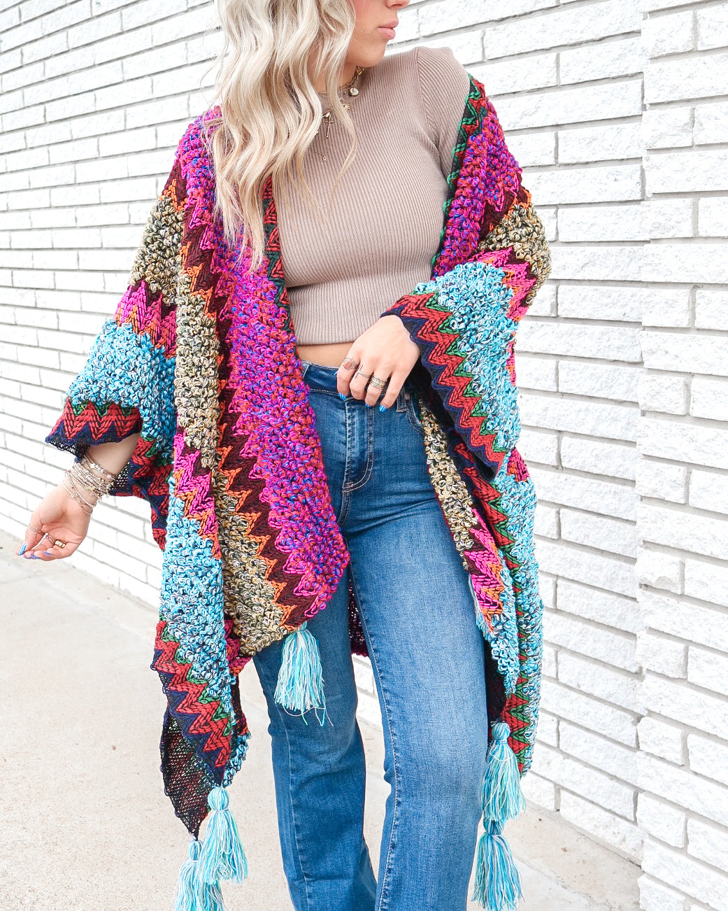 Colorful Crochet Cardigan (RESTOCK)