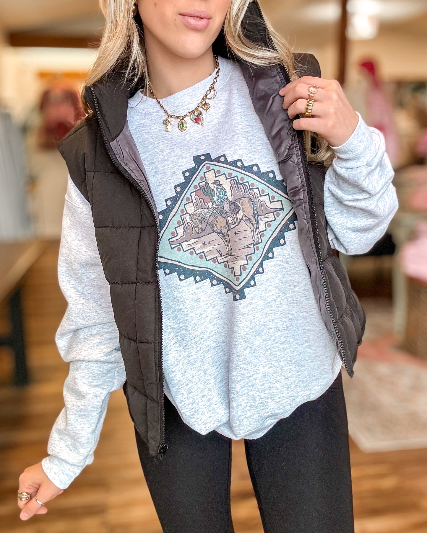 Aztec Cowgirl Sweatshirt (PRE-ORDER)