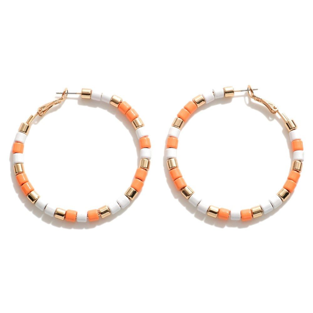 Beaded Game Day Earring