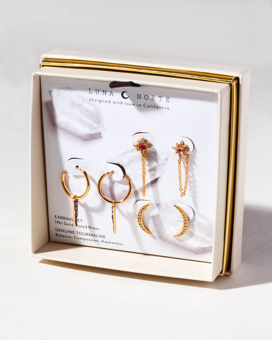 Twilight Earring Set - Tourmaline