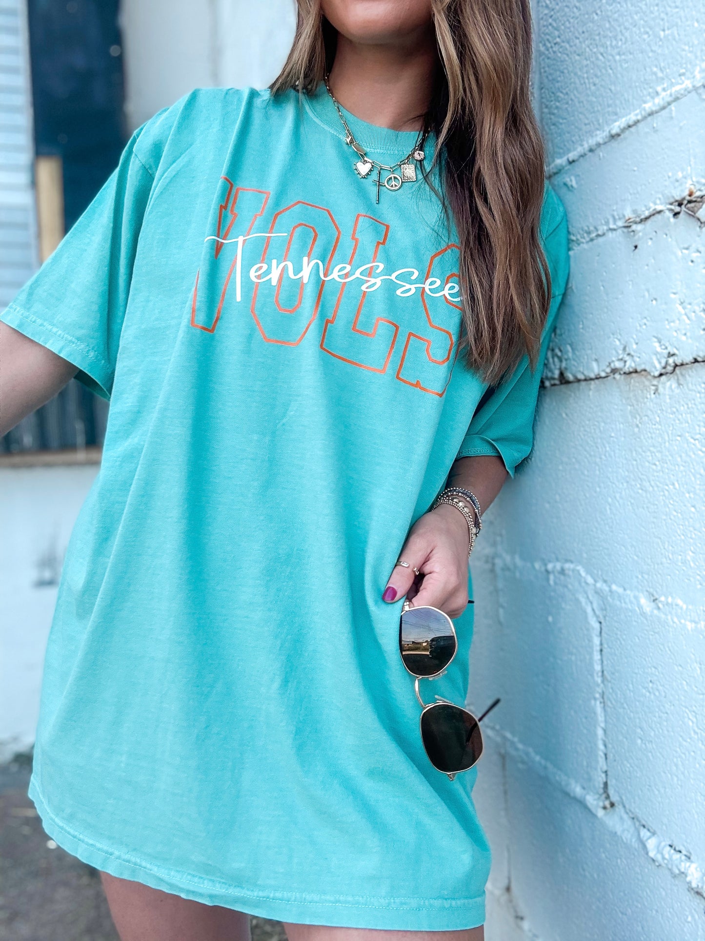 Seafoam Cursive Vols Tee