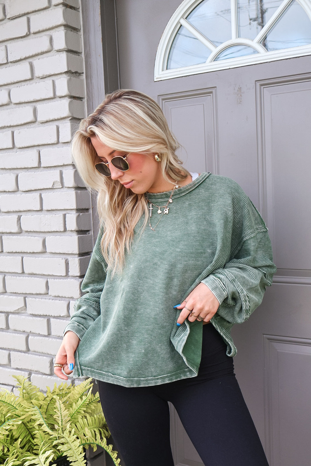 The Verde Ribbed Pullover