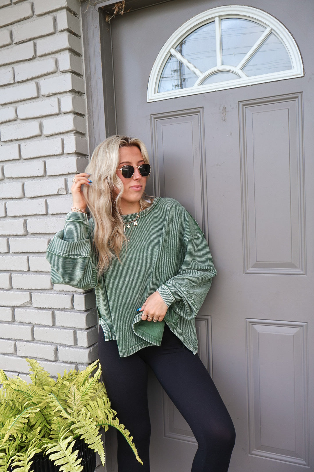 The Verde Ribbed Pullover