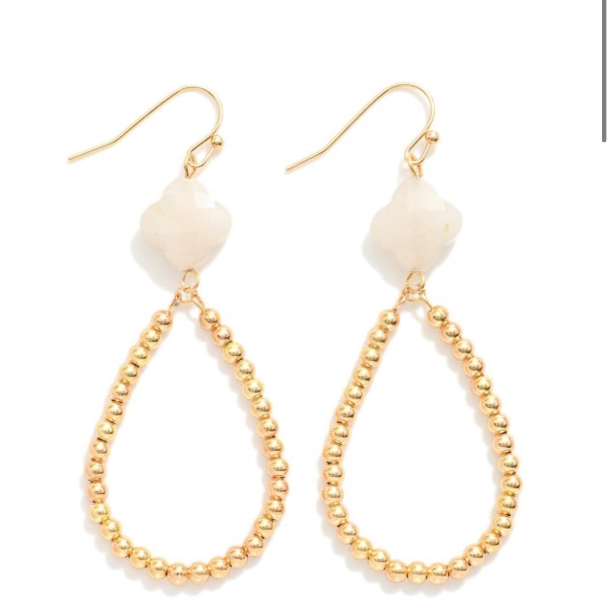 Lucky Clover Teardrop Earrings
