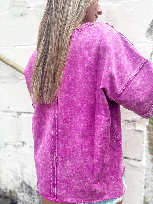 Sunfade Terry Tee (Lt Plum)