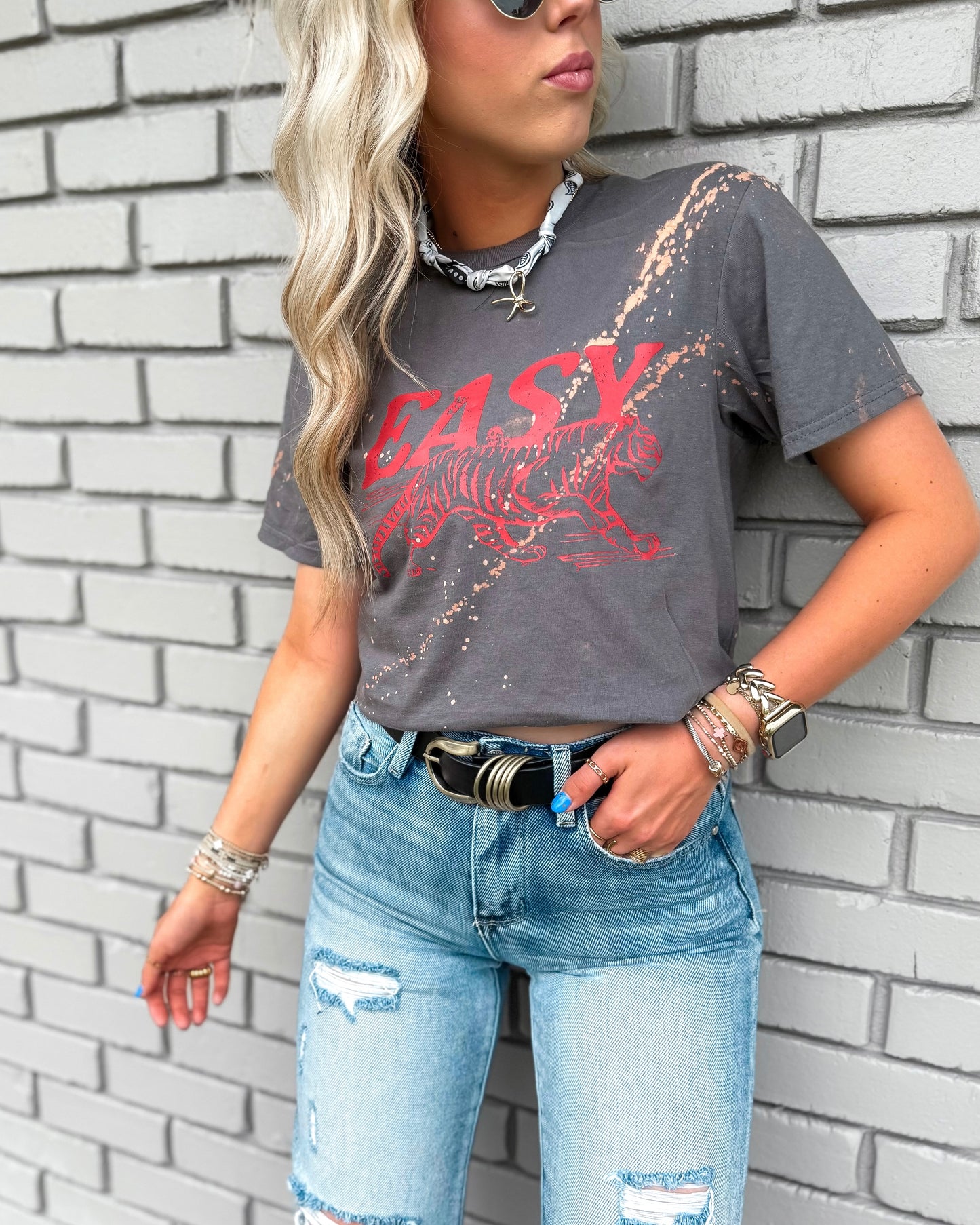 Easy Tiger Bleached Tee