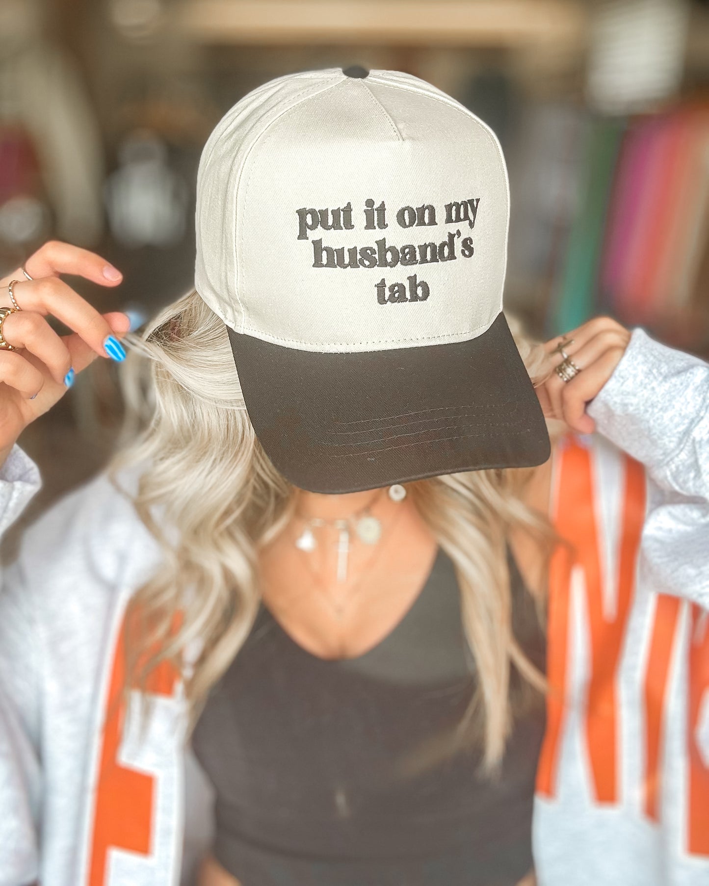 Husband's Tab Trucker Hat