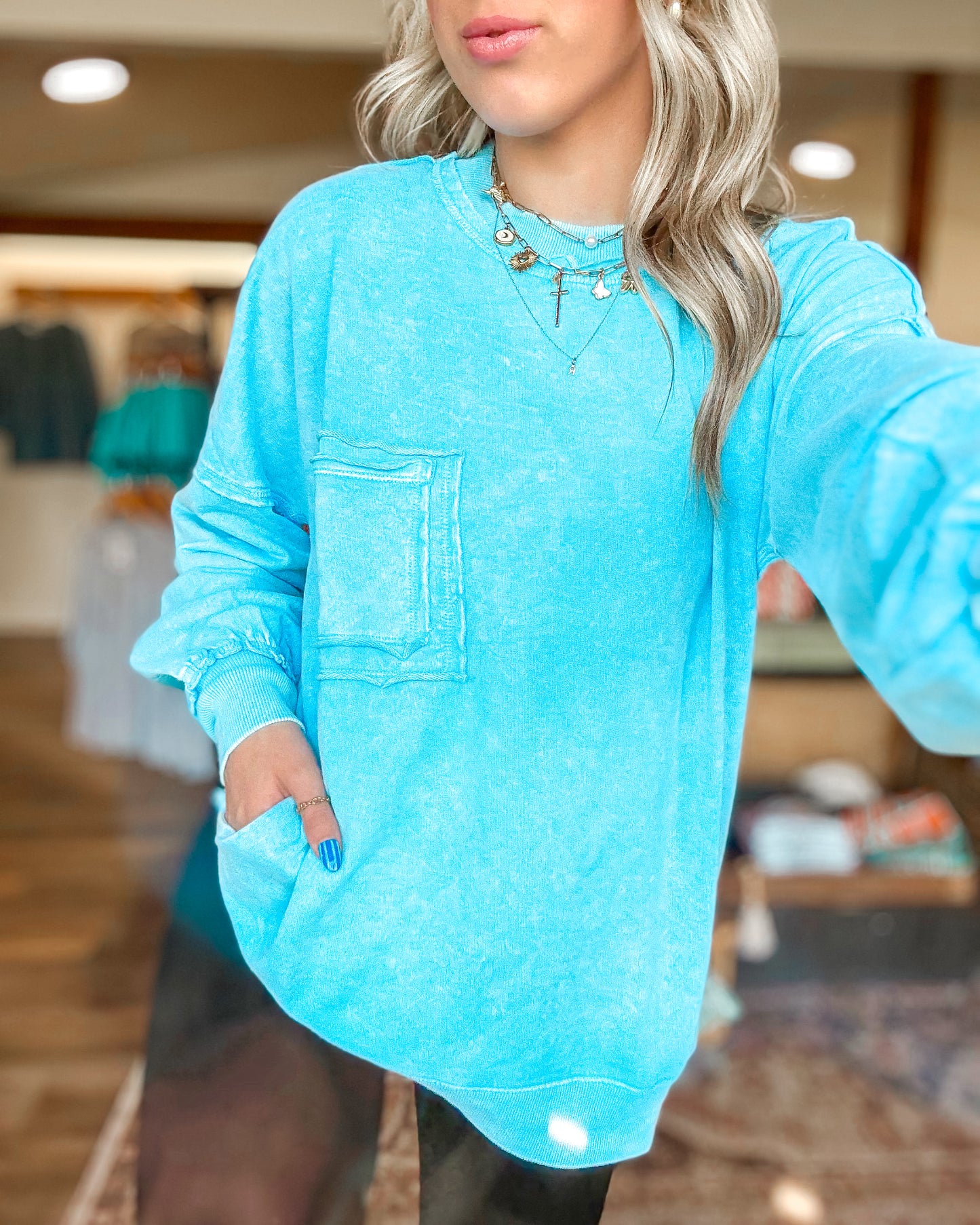 Halo Snow Sweatshirt (Sky Blue)