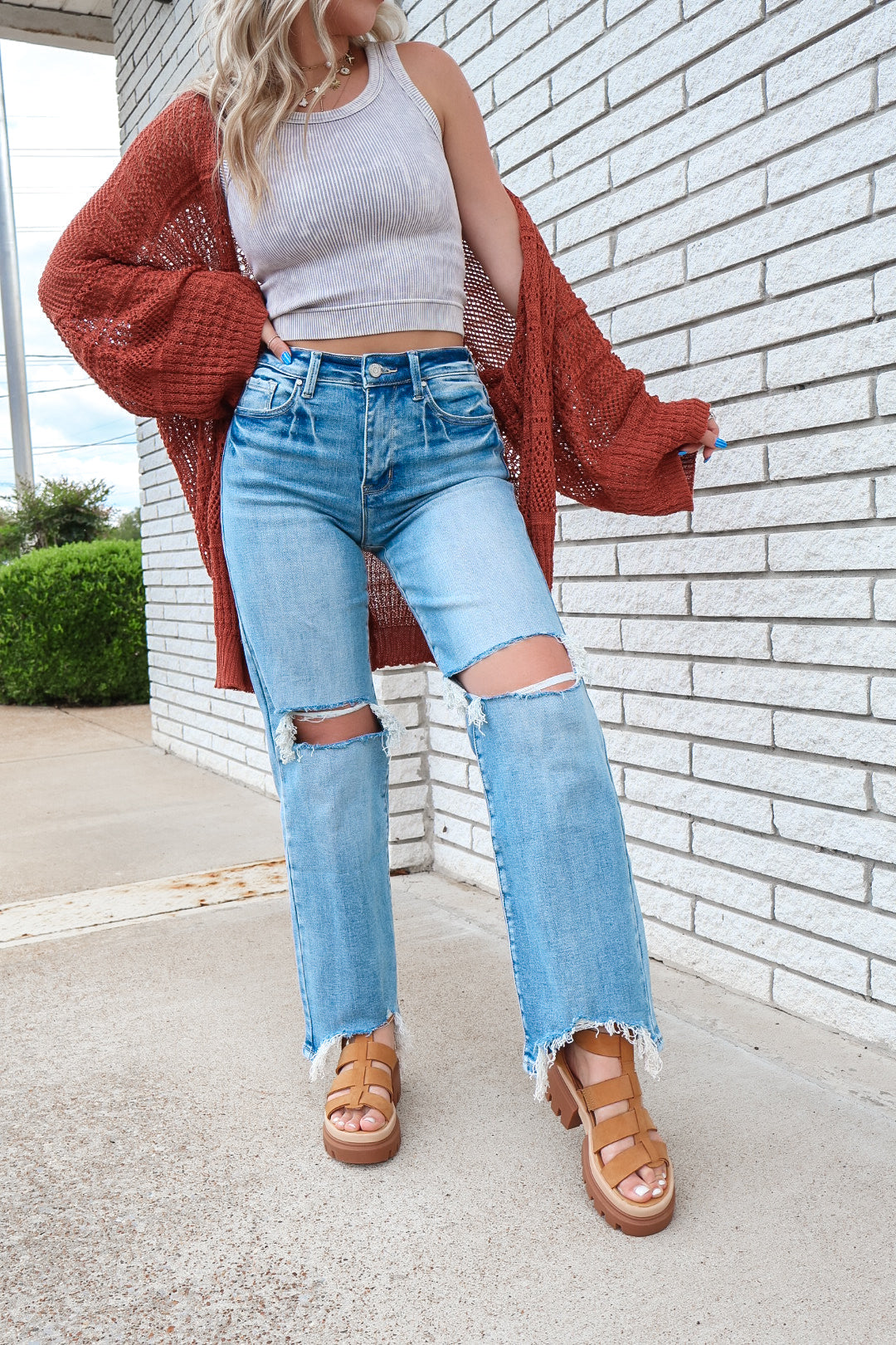Stretchy High Rise Crop Flare