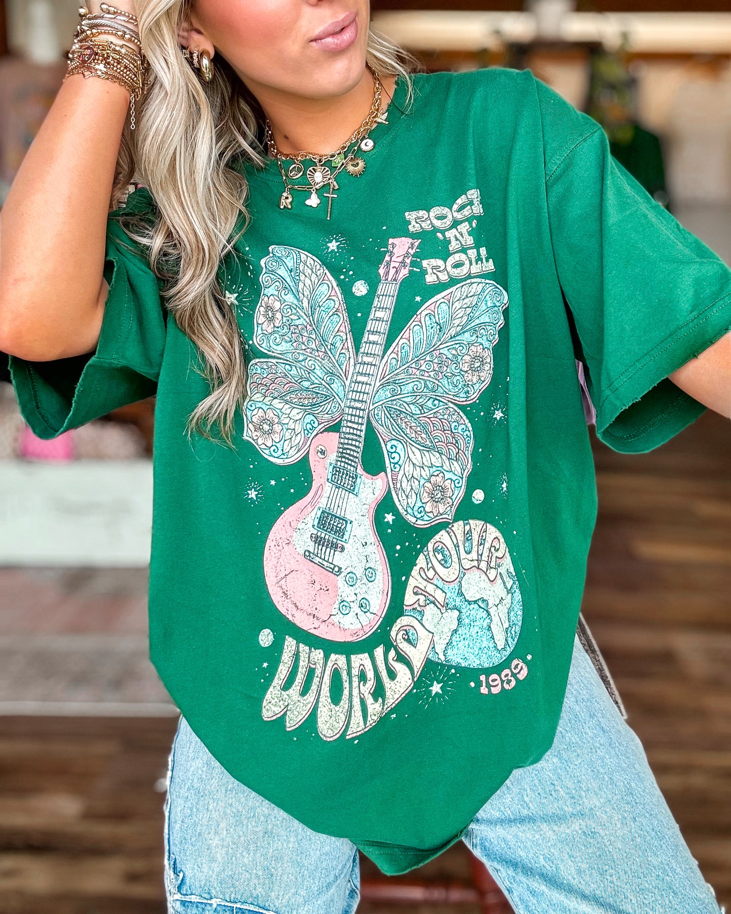 Oversized World Tour Butterfly Tee