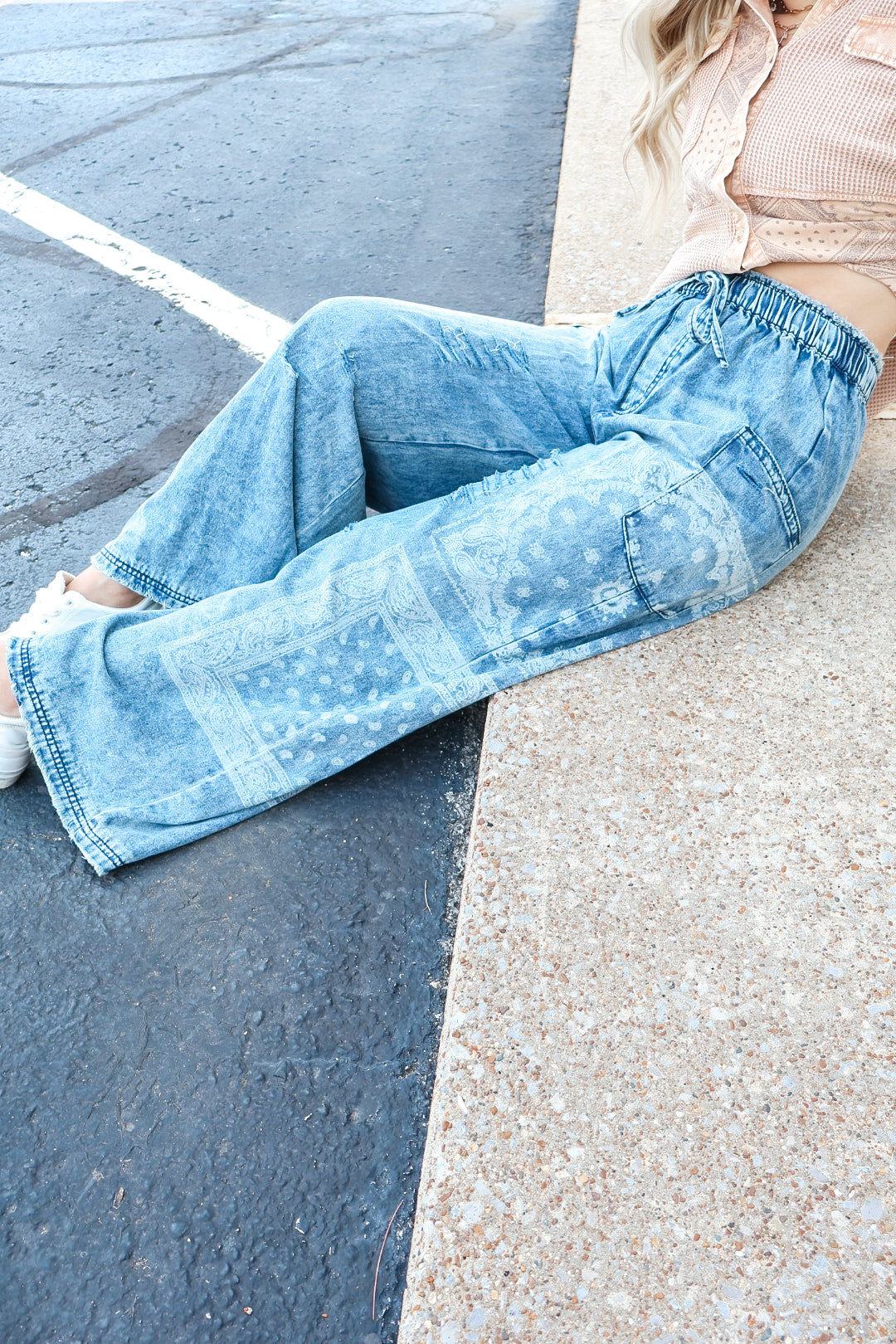 Patchwork Mixed Denim Pants