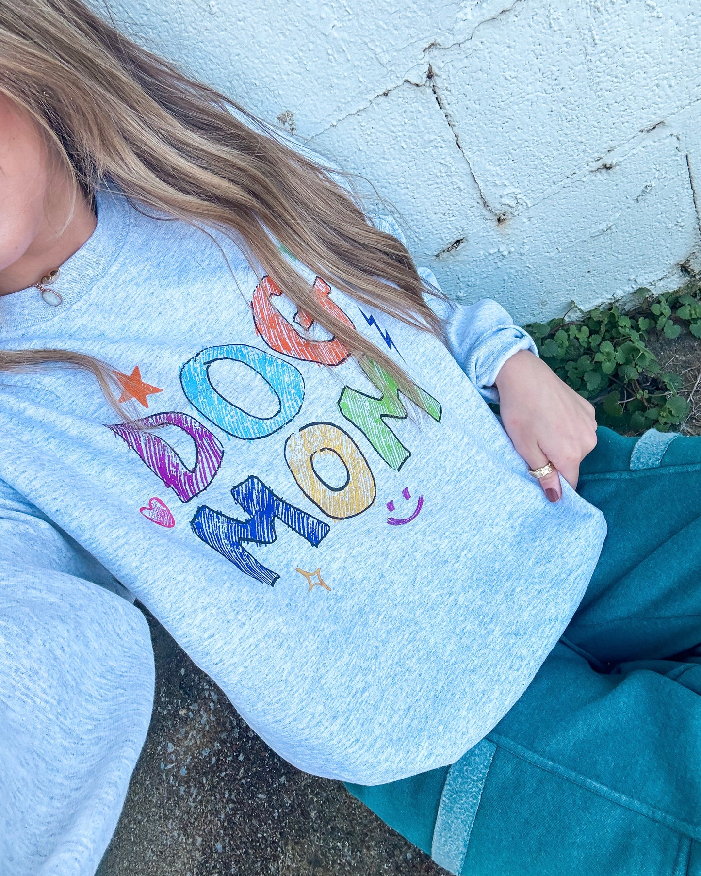 Ash Dog Mom Doodle Sweatshirt (Pre-Order)