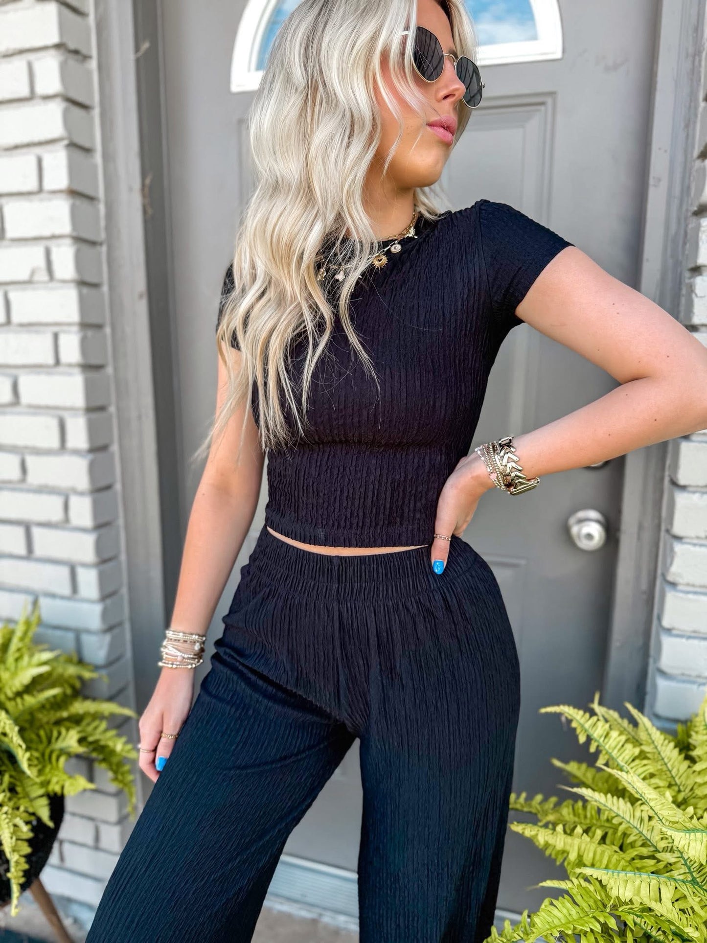 Cozy Chic Crinkle Set (Black)