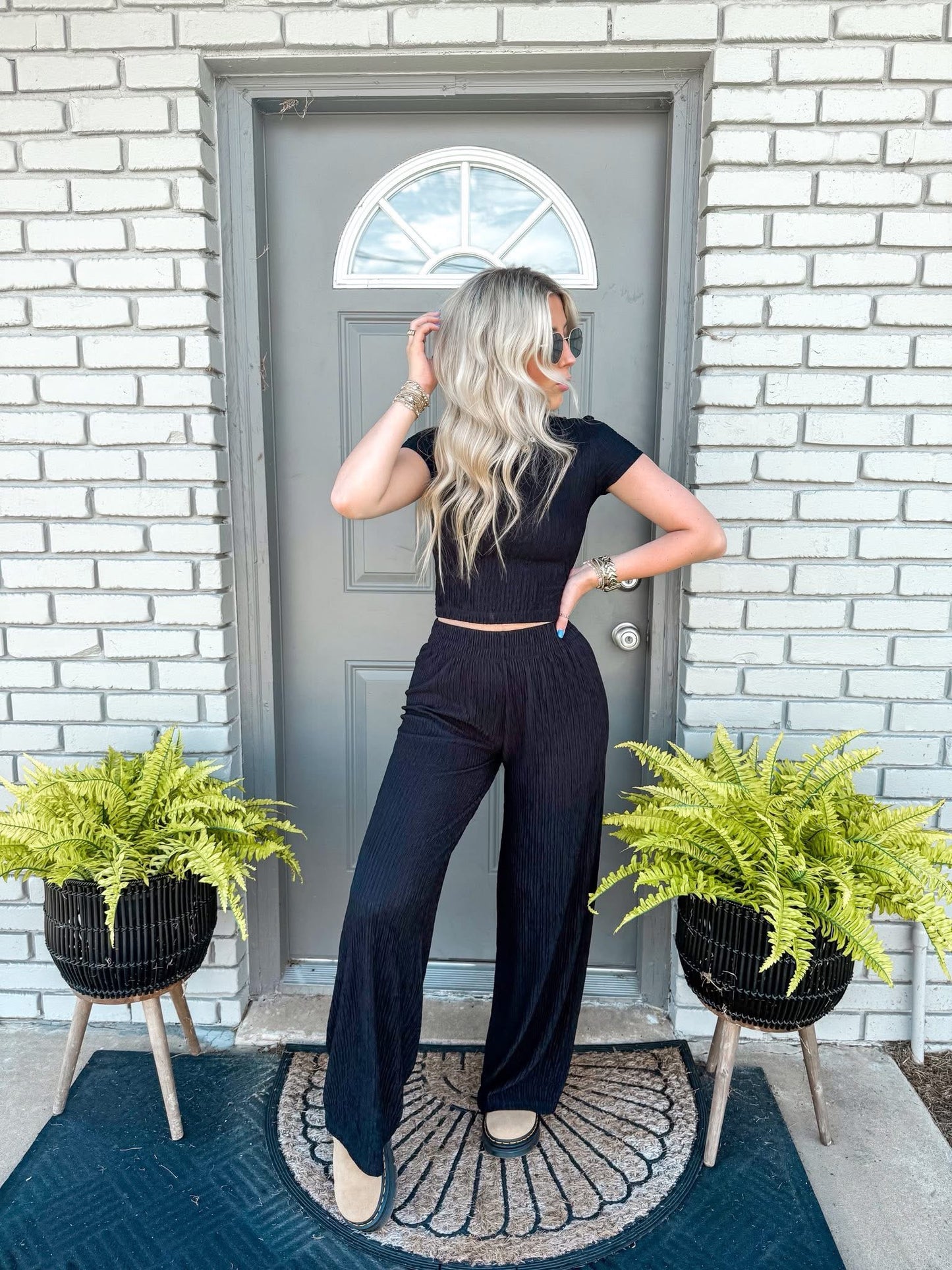 Cozy Chic Crinkle Set (Black)