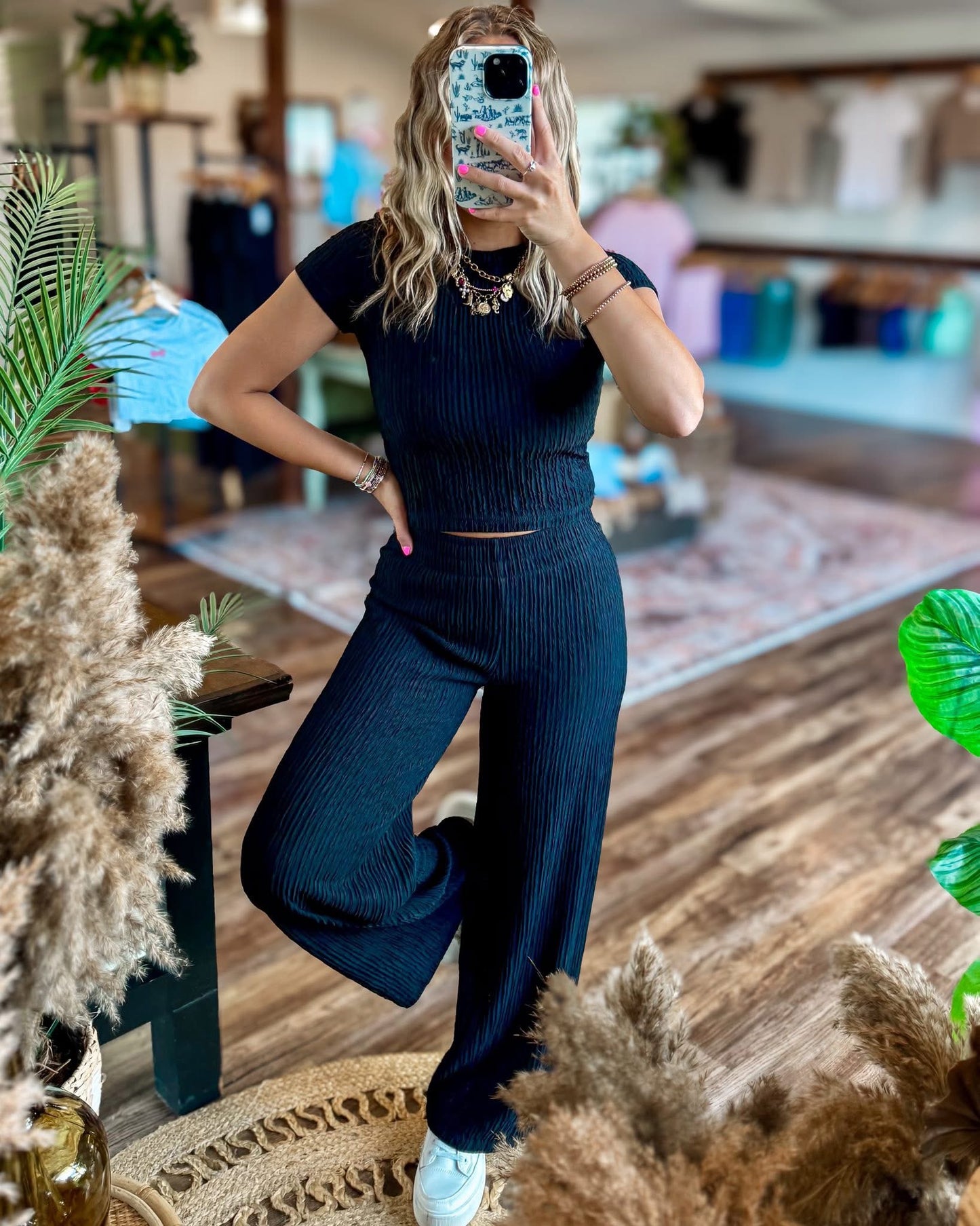 Cozy Chic Crinkle Set (Black)