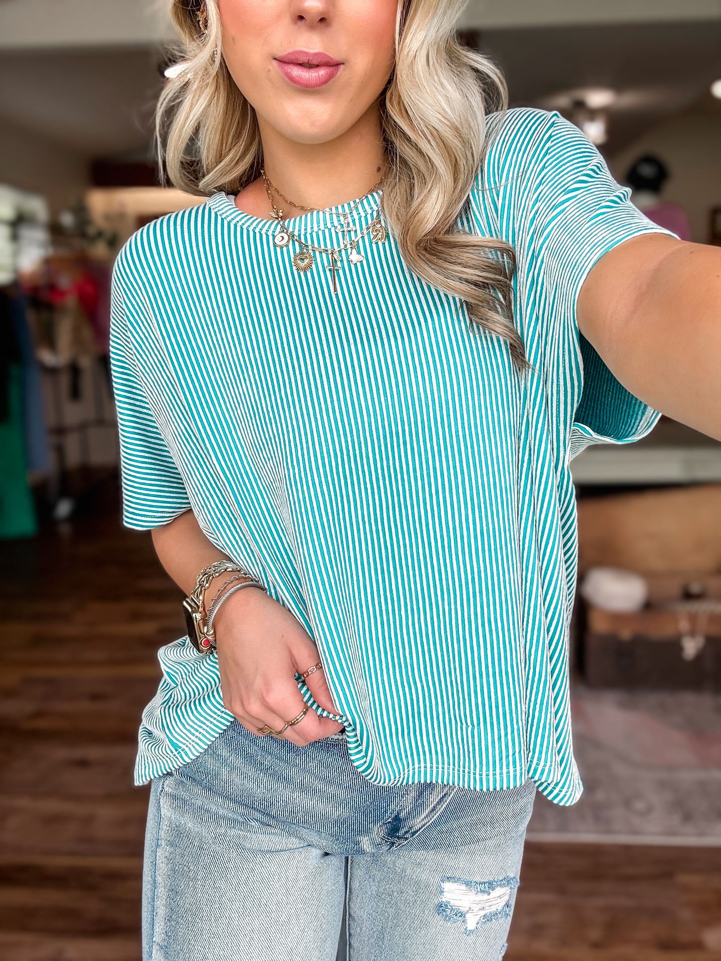 Stripe Me Down (Teal)