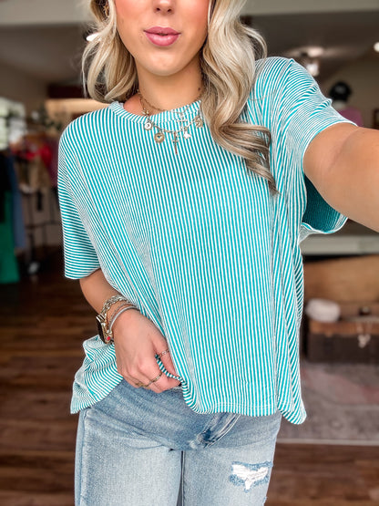 Stripe Me Down (Teal)