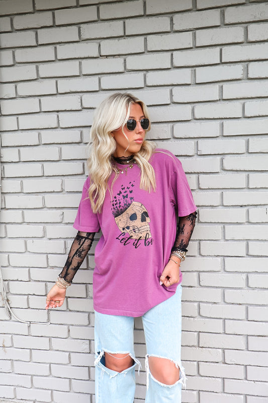 Plum Let It Be Tee (pre-order)