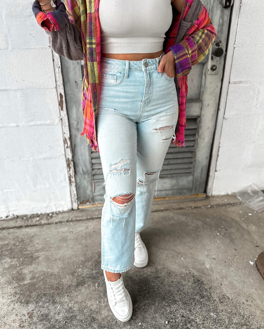 Happy Hour Crop Straight Jeans