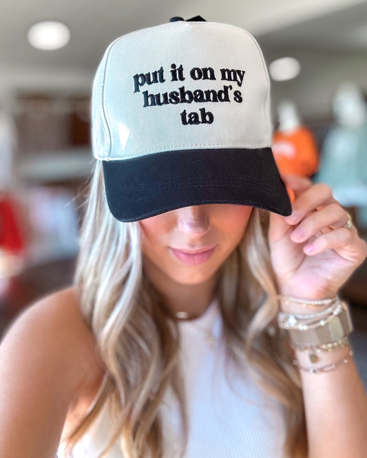 Put It On My Husbands Tab Two-Toned Hat