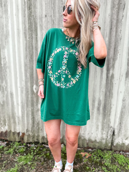 Peace Floral Graphic Tee