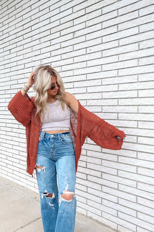 Gypsy Soul Cardi (Rust)