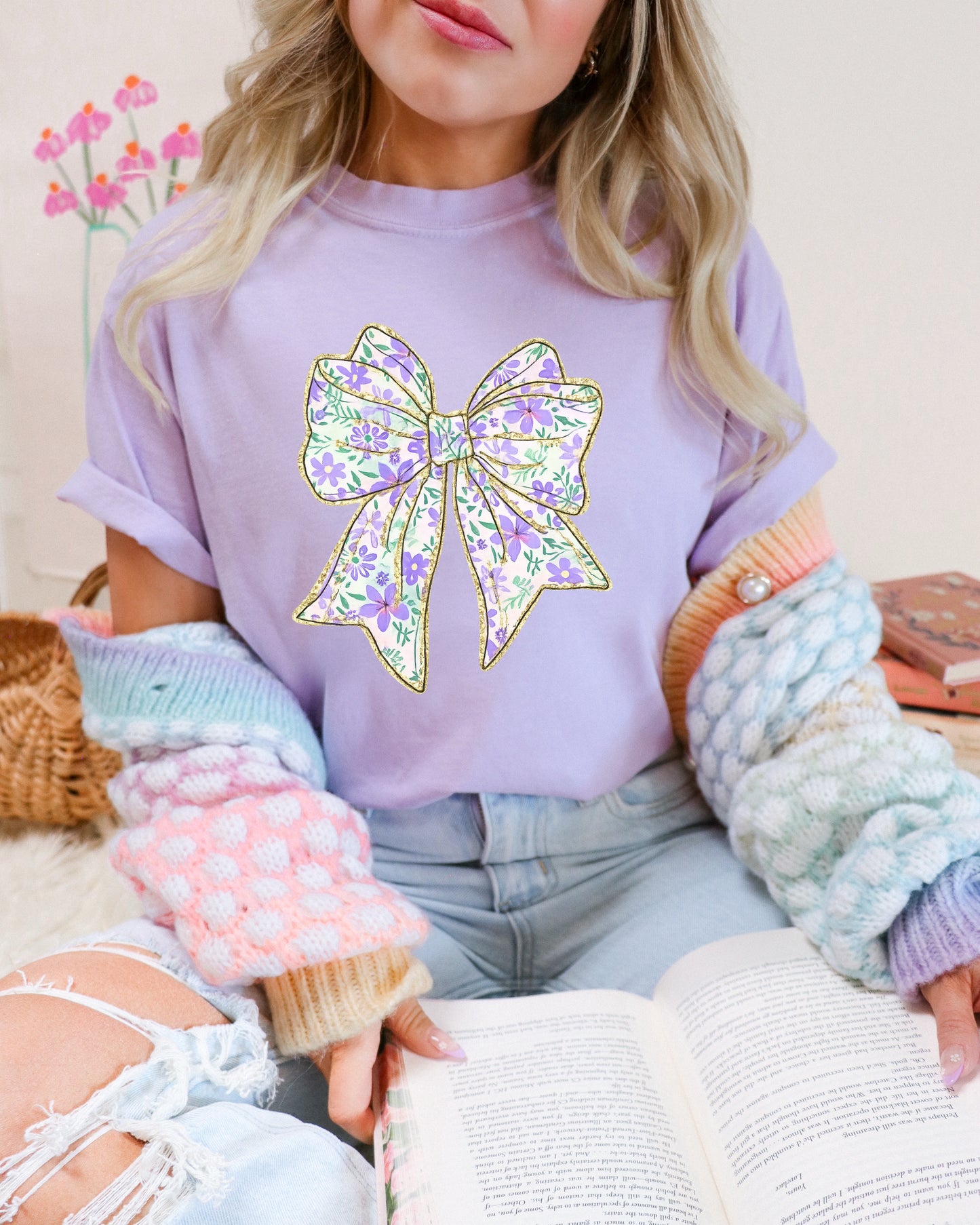 Orchid Floral Bow (Pre-Order)