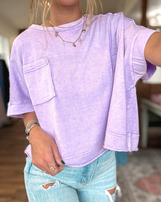 Halo Snow Oversized Box Tee (Violet)