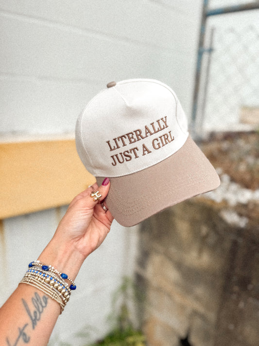 Literally Just A Girl Trucker Hat (Mocha)