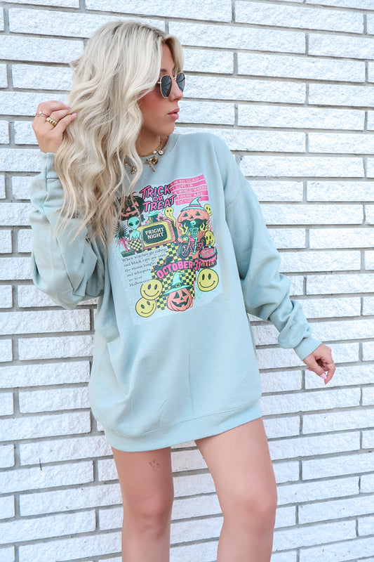 Neon Trick or Treat Collage Sweatshirt (Pre-Order)