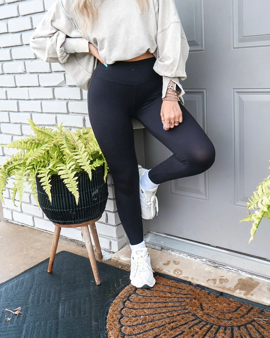 Premium Microfiber Leggings (Black) RESTOCK