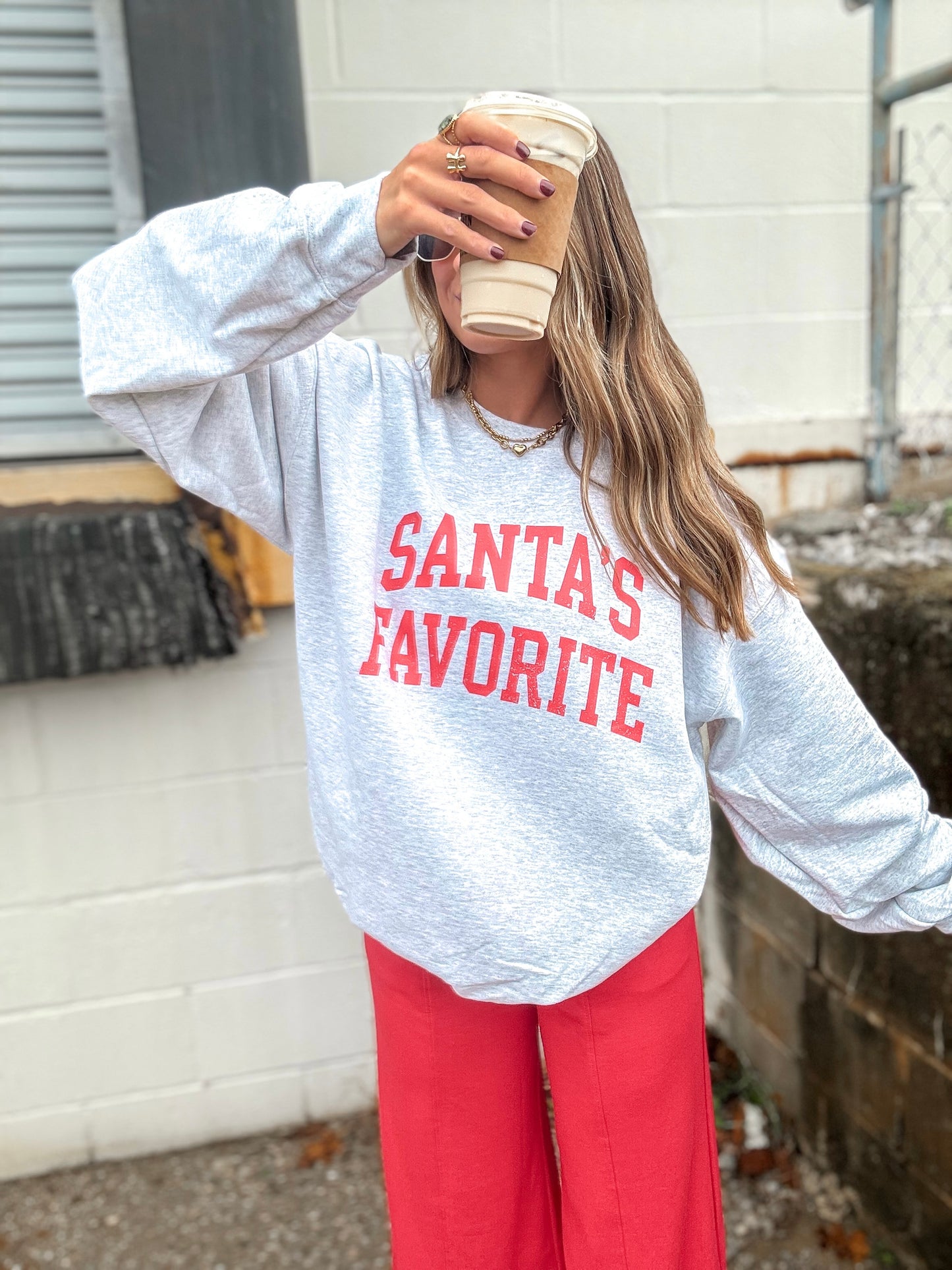 Santa's Favorite Ash Sweatshirt
