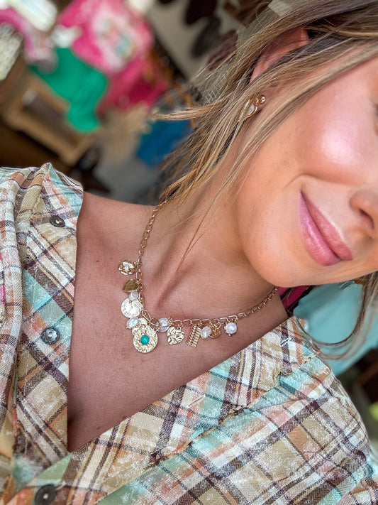 Mystic Pearl Charm Necklace