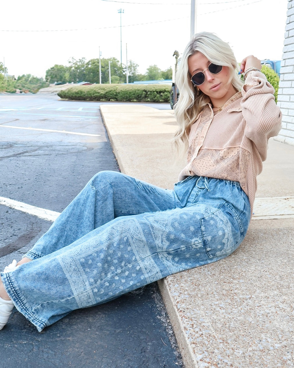 Patchwork Mixed Denim Pants