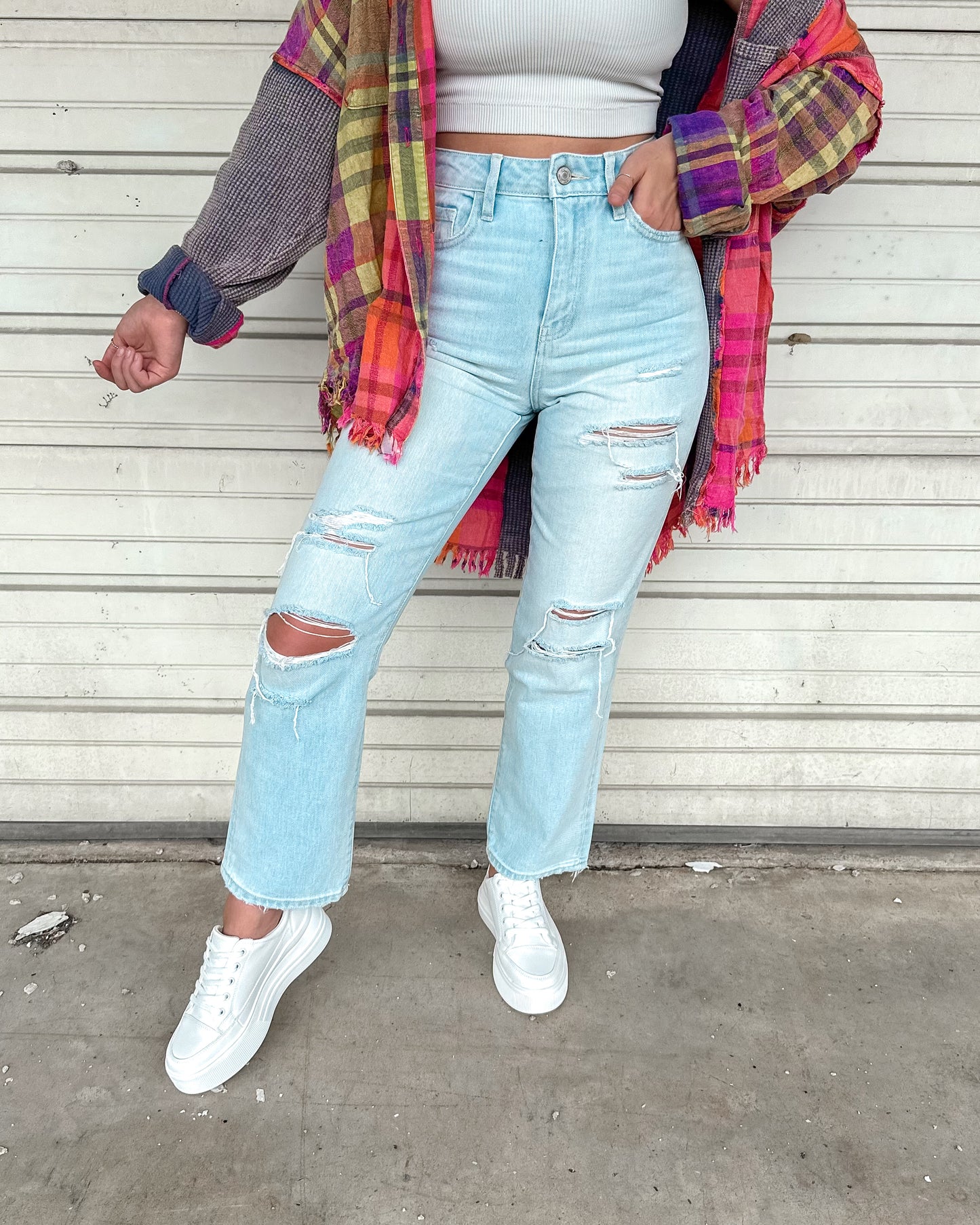 Happy Hour Crop Straight Jeans