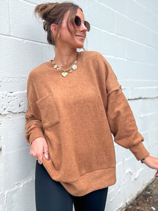 Everyday Cloud Oversized Sweater (Camel)