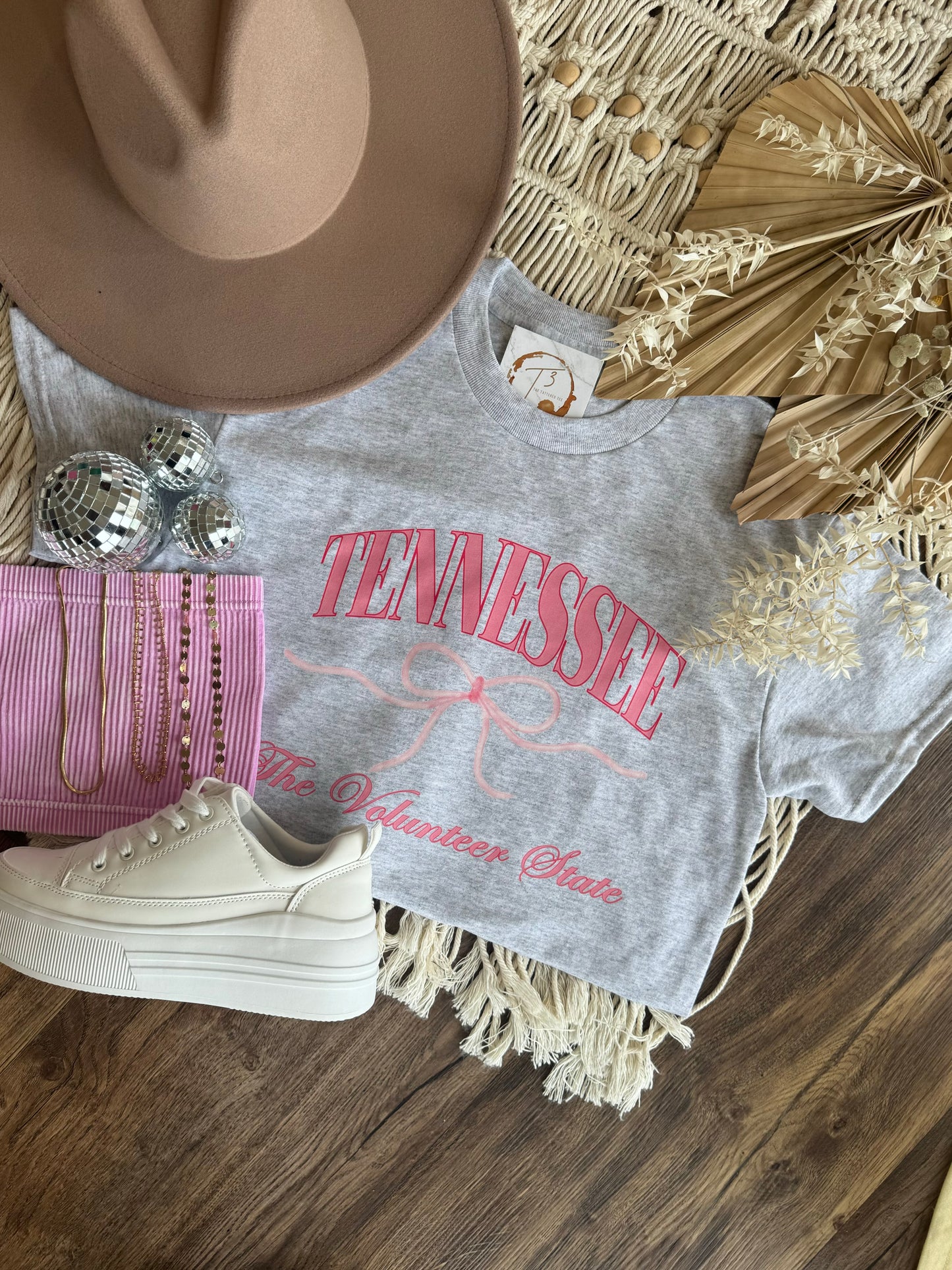 $15 Pink Tennessee Bow Tee (PRE-ORDER)