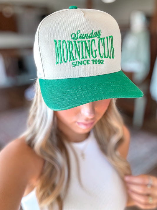 Sunday Morning Club Two-Toned Trucker Hat (Green)