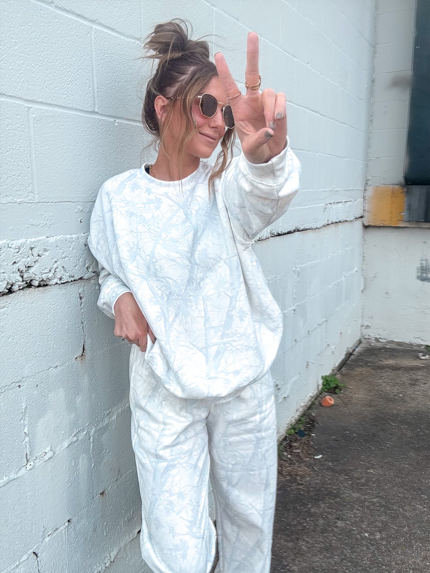 Ivory Hunt Camo Sweatshirt