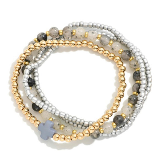 Everyday Stack Bracelet Bundle (Gray)