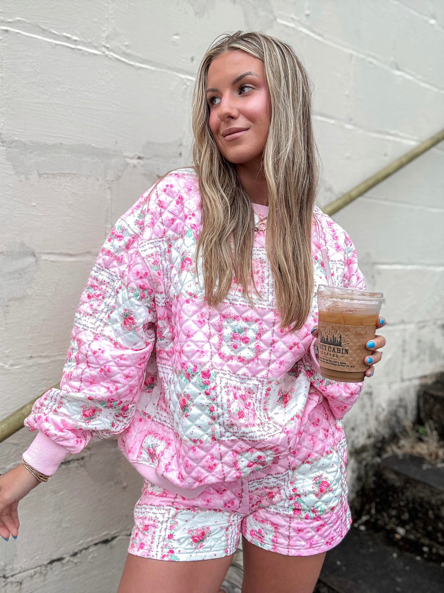 Patchwork Quilted Floral Lounge Set