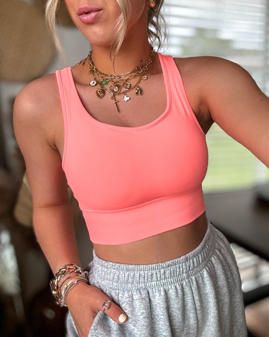 Athletic Racerback Bra (Coral)