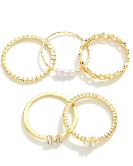 Mother of Pearl Ring Set