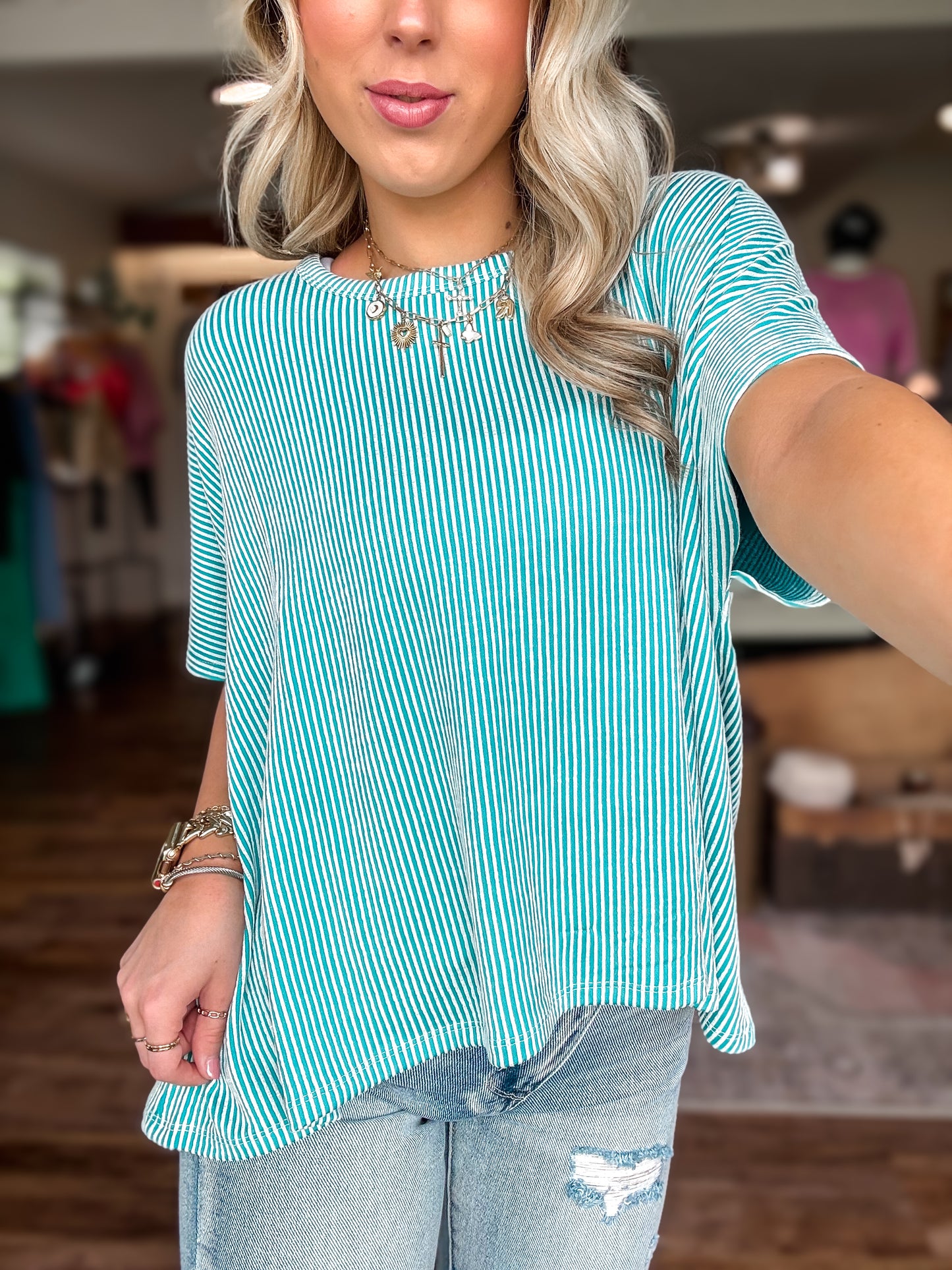 Stripe Me Down (Teal)