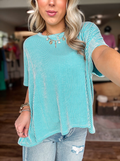 Stripe Me Down (Teal)