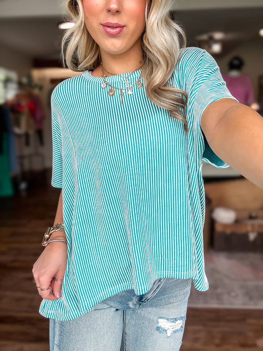 Stripe Me Down (Teal)
