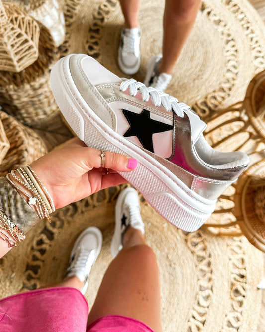 Neutral Platform Sneakers