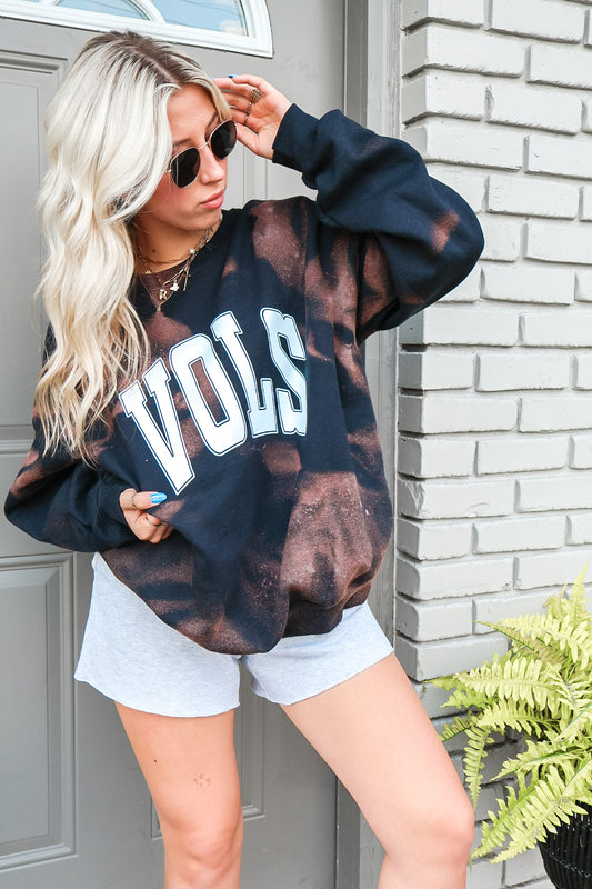 Black Bleached Vols Sweatshirt