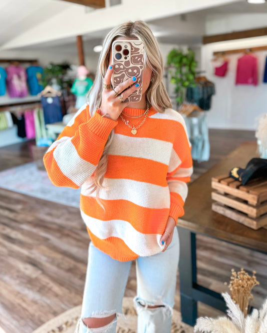 Take Me to Neyland Striped Sweater