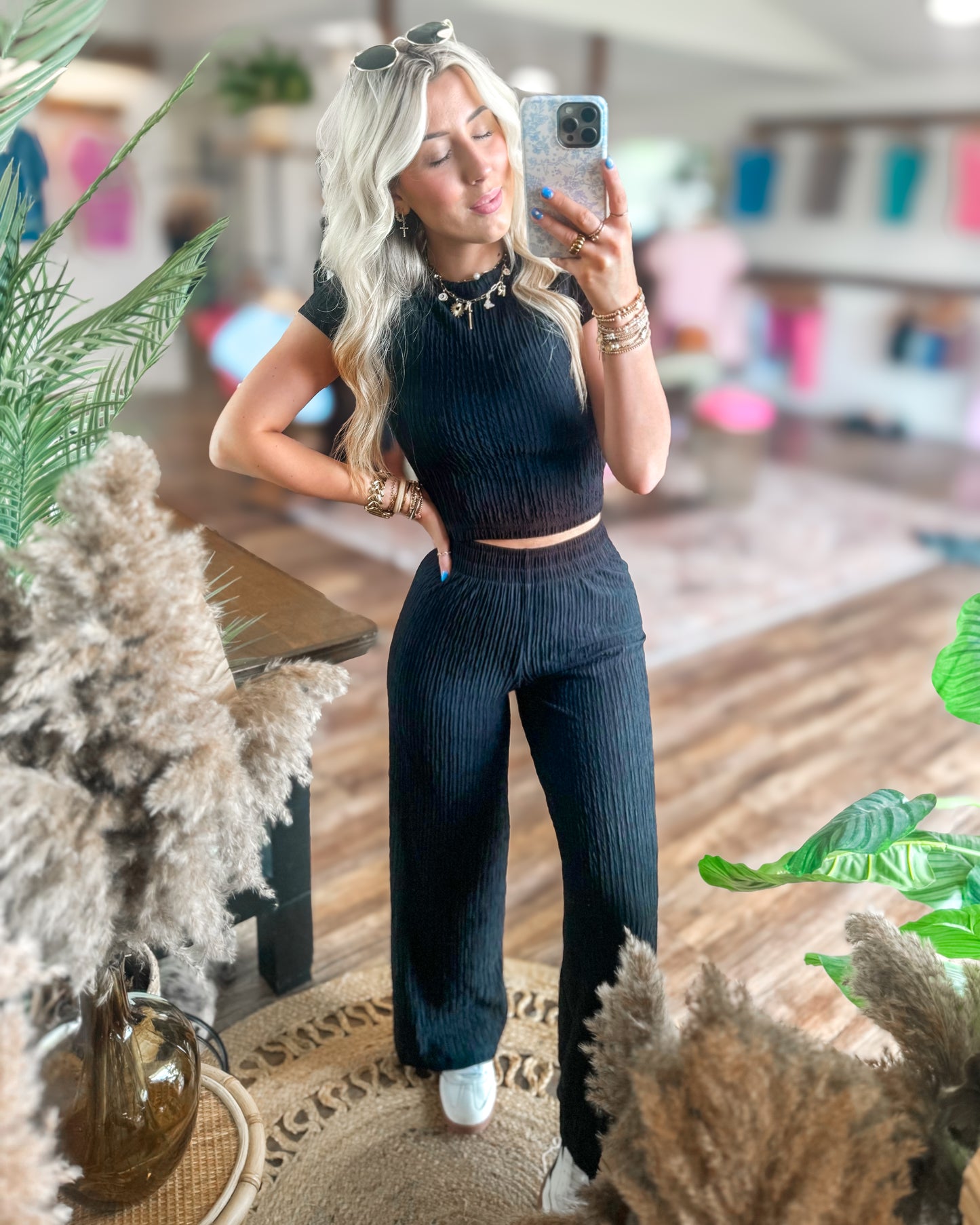 Cozy Chic Crinkle Set (Black)